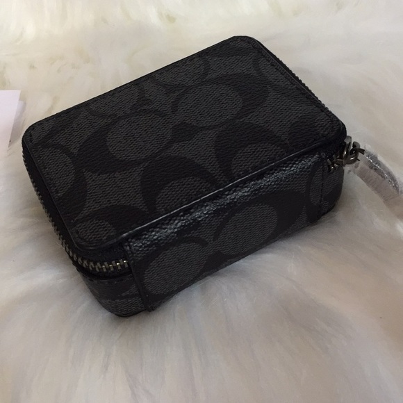 Coach Black Monogram Pill Box - Picture 4 of 5